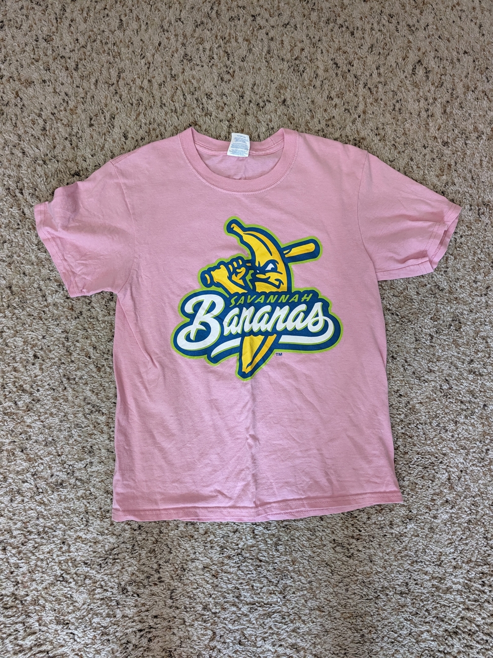Pink Savannah Bananas Graphic Tee, Youth Medium